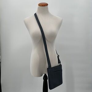 Radley London Blue Leather Adjustable Strap Crossbody Purse